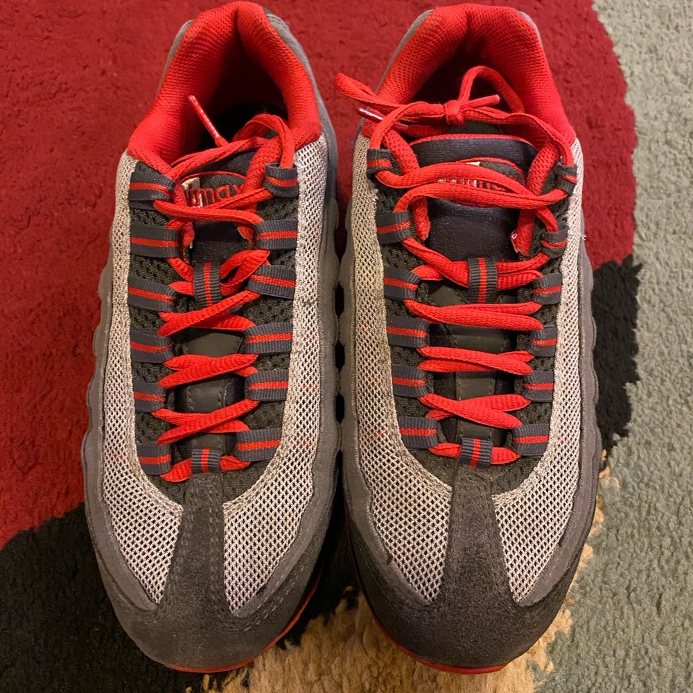 Nike air max 95 red gray youth 5.5 women 7